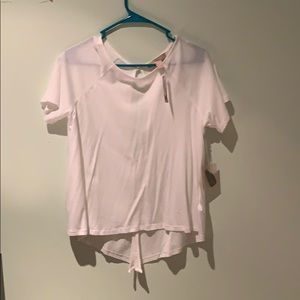 Open back white top